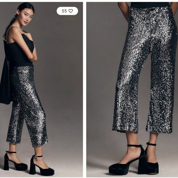 Maeve Pants - NWT Collette sequin wide leg pants